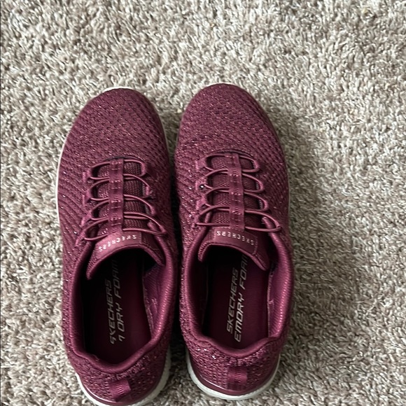 Skechers Women's Burgundy Sneakers - Picture 2 of 5